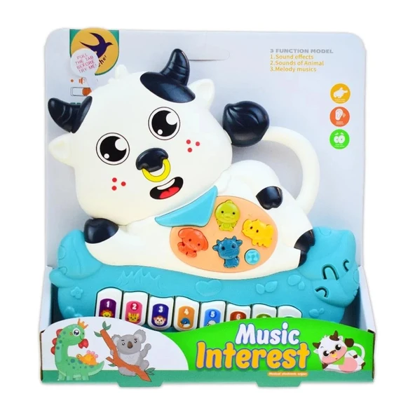 Seher Oyuncak Pilli Müzikli İnek Minik Piyano 855-193D ürün görseli