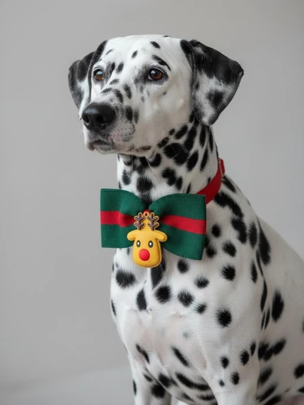 Royal Rudolph Premium Yılbaşı Köpek Papyonu | Limited Edition Luxe Aksesuar | Orta & Büyük Irklar İçin - Resim 3