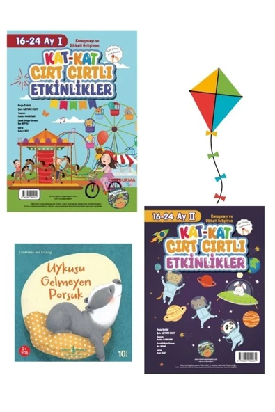 3 Kitap Set - 16-24 Ay Cırt Cırtlı Etkinlikler I - II ve İş Kültür Uykusu Gelmeyen Porsuk ürün görseli