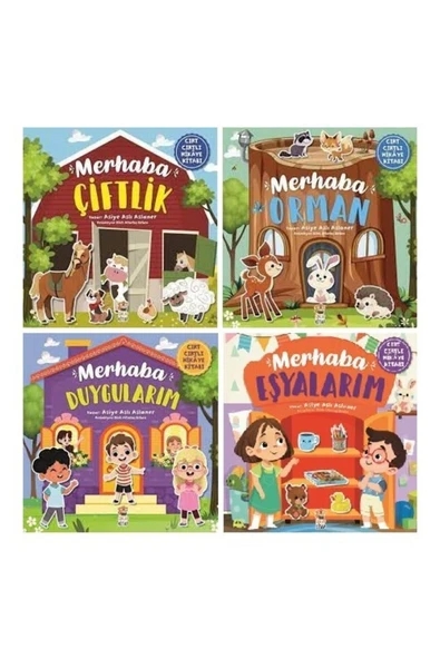 Cırt Cırtlı Hikaye Seti Merhaba Çiftlik + Duygularım + Orman + Eşyalarım 4 Kitap Set ürün görseli