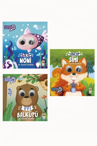 Balık Noni - Sincap Simi - Ayı Balküpü Bu Kocaman Gözler Kimin Seti 3 Kitap ürün görseli