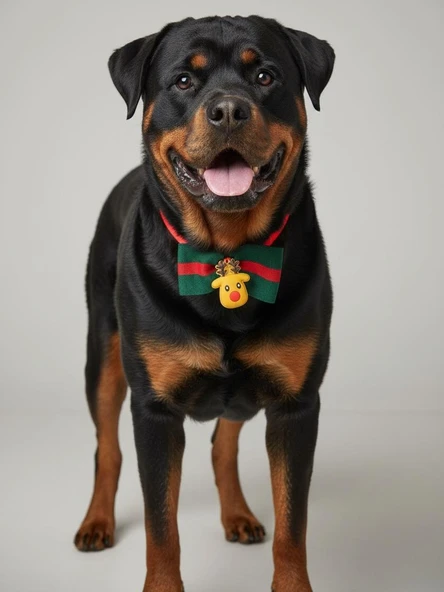 Royal Rudolph Premium Yılbaşı Köpek Papyonu | Limited Edition Luxe Aksesuar | Orta & Büyük Irklar İçin - Resim 8