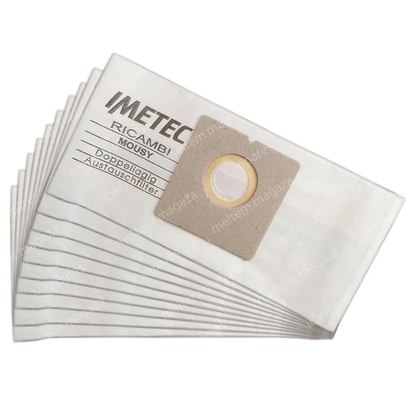 İmetec Mousy Süpürge Kağıt Toz Torbası 10 Adet ürün görseli