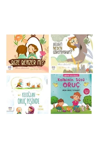 Merve Gülcemal 4 Kitap Set - Bize Benzer Mi? - Allah'ı Neden Göremiyorum? - Kalbimin Süsü Oruç ürün görseli