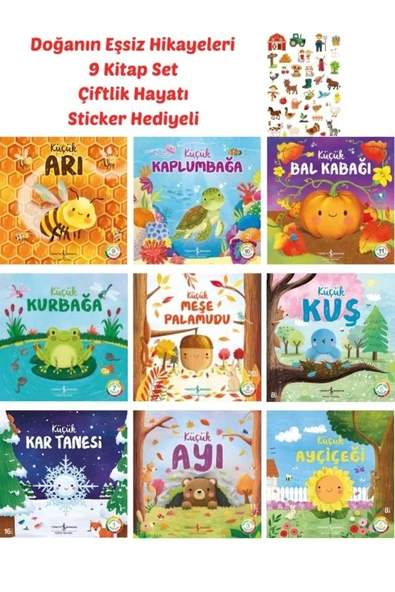 Sticker Hediyeli - İş Kültür Yayınları Doğanın Eşsiz Hikayeleri 9 Kitap Set- Meşe Palamudu, Kuş... ürün görseli
