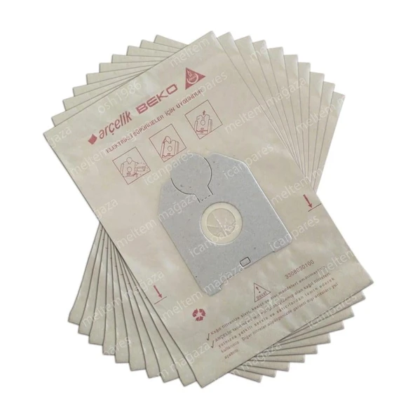 Beko İle Uyumlu BKS 1310, TT 690 Süpürge Kağıt Toz Torbası 10 Adet ürün görseli