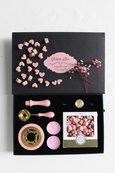 Mum Mühürü Uygulama Seti Pembe Kendin Yap Mühür Seti 7 Parça BBS1016 - Resim 2