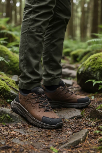 Scooter Kahve Nubuk Hakiki Deri Su Geçirmez Erkek Outdoor Ayakkabı - Resim 3