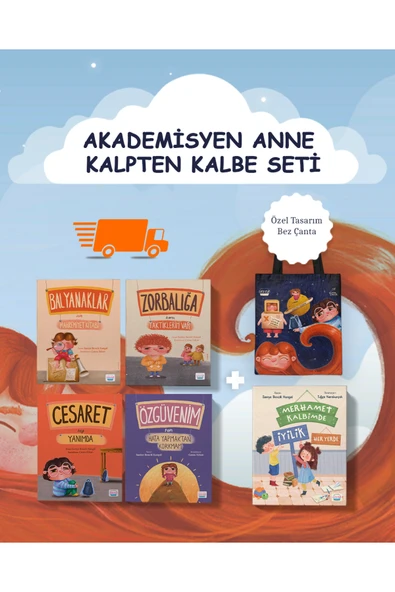 Kalpten Kalbe Seti –Çocukların Kalbine Dokunan Kitaplar-Akademisyen Anne-Merhamet Kalbimde-Özgüvenim ürün görseli