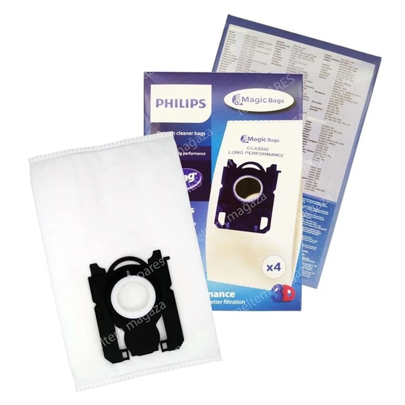 Electrolux İçin D8 PD82-ALRGT, EUSC62-DBT Philips İle Uyumlu FC 8371 S-Bag Toz Torbası (Kutuiçi 4 Adet) ürün görseli