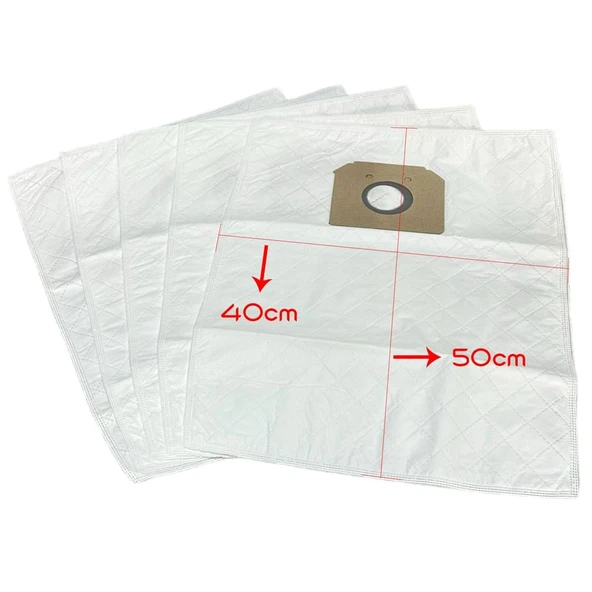 Karcher İle Uyumlu NT 70/2, NT 35/1, NT 25/1, NT 70/3, NT 48/1, NT 27/1 Süpürge Toz Torbası 5 Adet - Resim 2