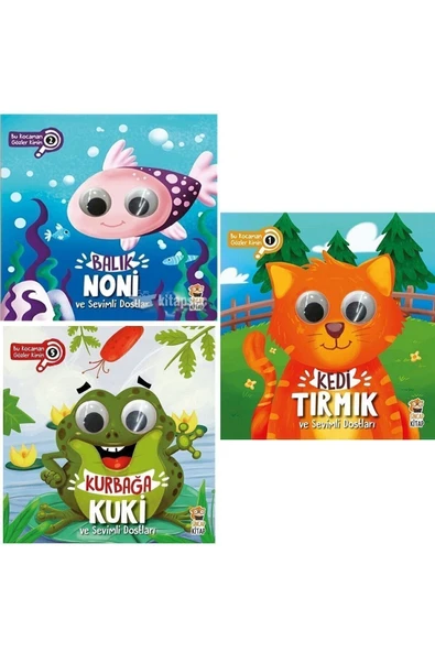 Balık Noni - Kurbağa Kuki - Kedi Tırmık Bu Kocaman Gözler Kimin Seti - ürün görseli