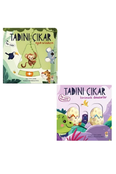Tadını Çıkar Tak-Çıkar Hareketli Kitaplar 2'li Set / Oyun Arkadaşım - Karşınızda Dinozorlar ürün görseli