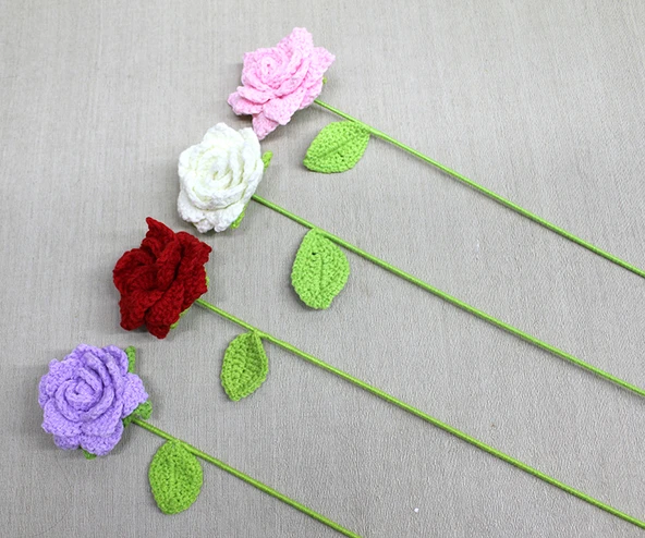 Dekoratif Tekli Gül (El Örgüsü) ürün görseli 1