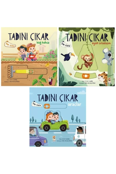Tadını Çıkar Bağ Bahçe + Oyun Arkadaşım + Araçlar 3 Kitap Set (Hareketli Tak Çıkar Kitapları) ürün görseli