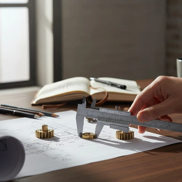 (0.02 Hassasiyet) 200 mm Kilitli Mekanik Kumpas Monoblok Metal Gövde İç Dış Derinlik Ölçüm Aleti - Resim 4