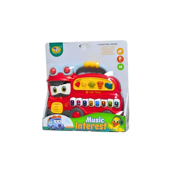 Seher Oyuncak Pilli Müzikli İtfaiye Otobüsü (ITEM KOD : 855-109D) - Resim 4