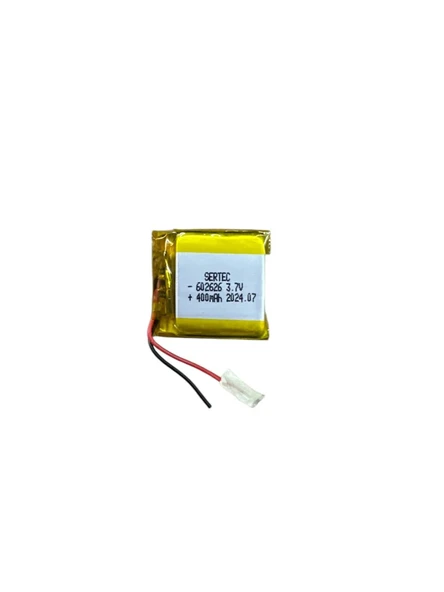 pilelistore 602626 3.7V 400mAh Li-Polymer Pil Devreli/1.5A ürün görseli