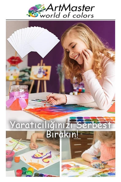 Proje Tüpü Dar 1 Adet 35x50 cm Resim Kağıdı 25 Adet Bazuka Proje Tüpü Silindir ve Resim Kağıdı Seti - Resim 5