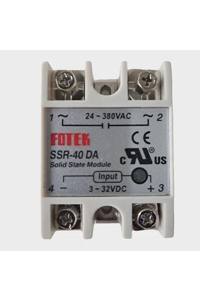 SSR-40DA Solid State Röle 40A (Geliştirme Kartlarıyla Uyumlu) ürün görseli
