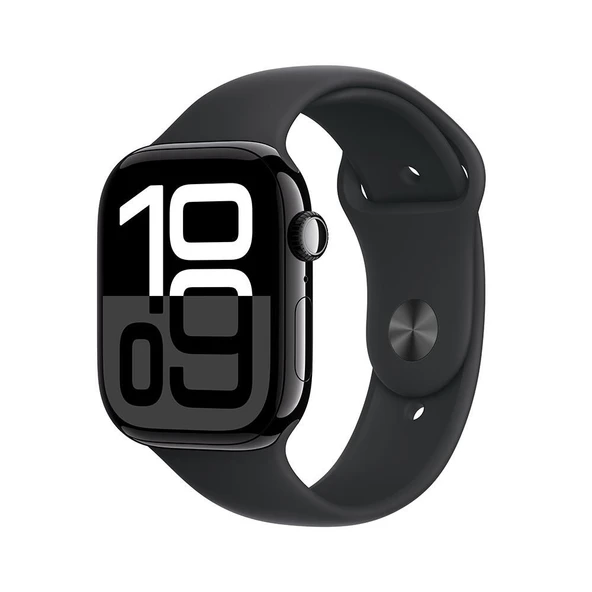 Apple Watch Series 10 GPS 42mm Jet Black Aluminium Case with Black Sport Band (Teşhiri Ürünüdür) ürün görseli