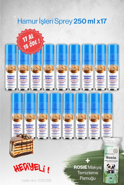 Premium Hamur İşleri Sprey Yağ 17 AL 15 ÖDE, 250 ML Hediyeli ürün görseli
