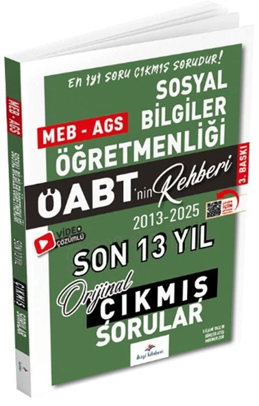 2026 ÖABT MEB AGS nin Rehberi Sosyal Bilgiler Öğretmenliği Çıkmış Sorular Son 13 Yıl Dizgi Kitap ürün görseli 1