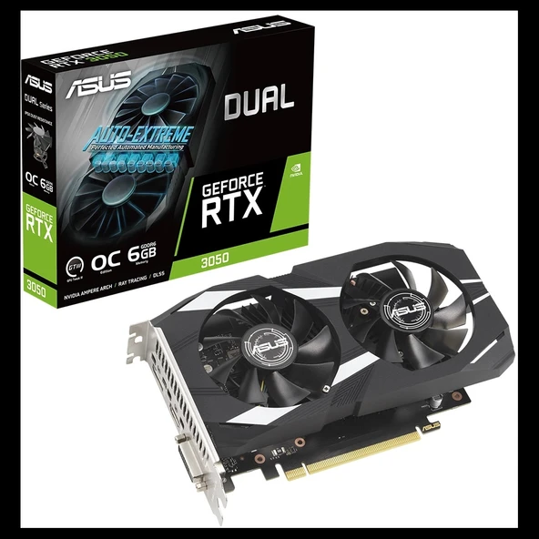 Asus Dual-rtx3050-o6g, 6gb, Gddr6, 96bit, 1xhdmı, 1xdp, 1xdvı Gamıng Ekran Kartı ürün görseli