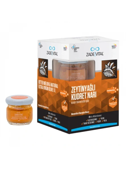 Zade Vital Zeytinyağlı Kudret Narı 20 ml x 8 Cam Kavanoz ürün görseli