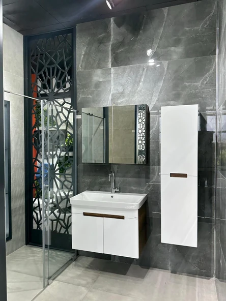 TREND 80 CM BANYO DOLABI (BAROK-BEYAZ) ürün görseli