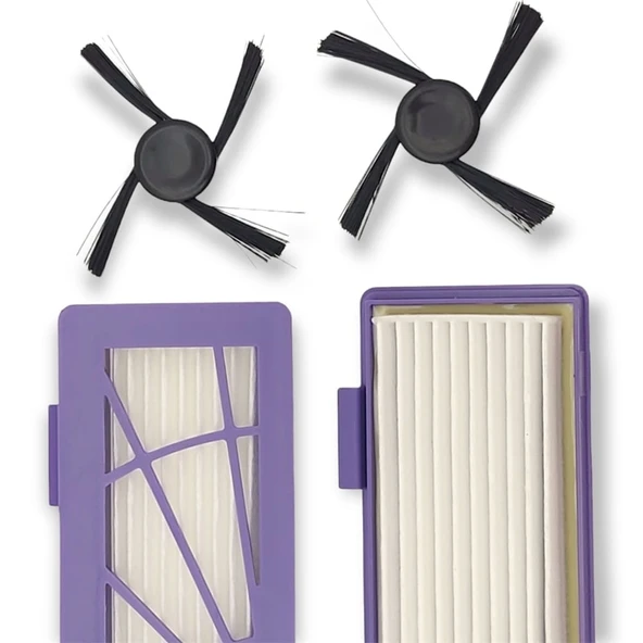 Neato İle Uyumlu Botvac BV70E BV75 BV80 BV85 Robot Süpürge Yan Fırça ve Hepa Filtre - Resim 2