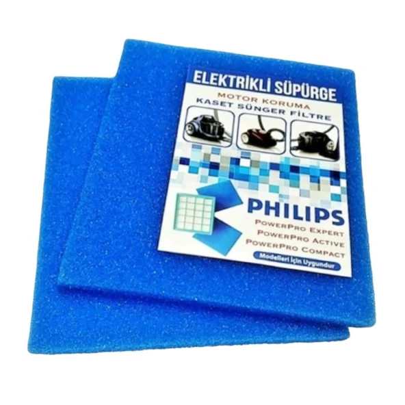 Philips İle Uyumlu FC 8475 8632 9323 9540 PowerPro Compact Active Elektrikli Süpürge Sünger Filtre 4 PCS - Resim 3