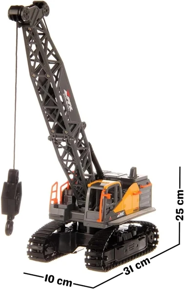 Uzaktan Kumandalı 40 MHz Tam Fonksiyonlu Rc İş Araçı Kule Vinç Led Işıklı ve Hareketli - Resim 3