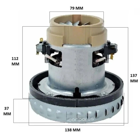 Elektrikli Süpürge Motoru SRV55 1200 W - Resim 2