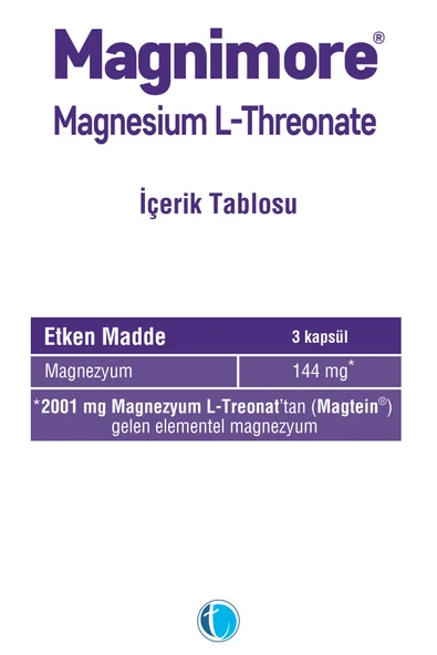 Magnesium L-threonate 60 Bitkisel Kapsül Magnezyum L-treonat - Resim 2