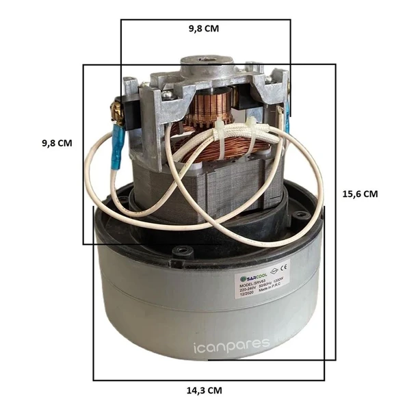 Elektrikli Süpürge Motoru SRV63 1200 W - Resim 2