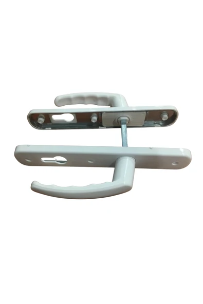 PVC Pimapen Banyo Wc Plastik Sac Destekli Kapı Kolu Takımı (Barel Yuvalı) - Resim 2