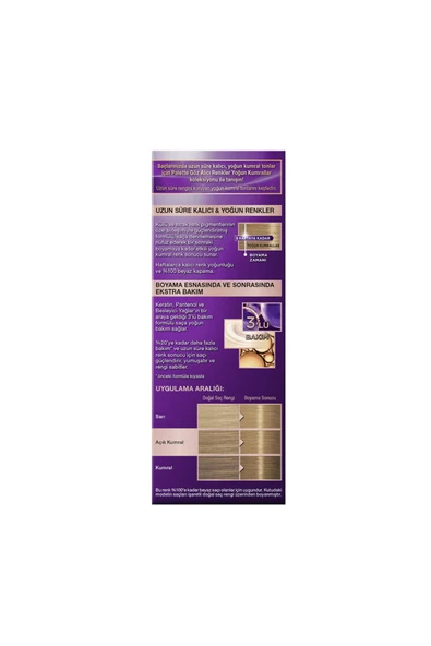 KOYU SARI GÖZ ALICI RENKLER SAÇ BOYASI 8-0 - Resim 3