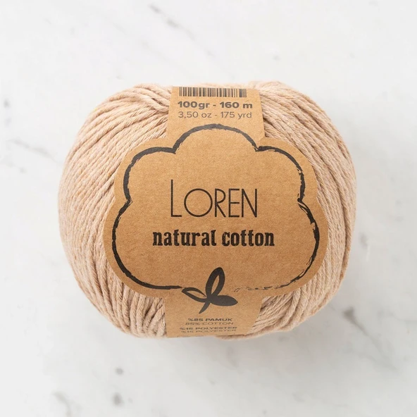 Loren Natural Cotton Ten Rengi El Örgü İpi - R084 - 33922 ürün görseli 1