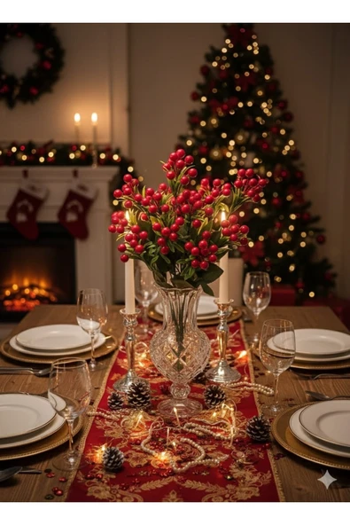 1 ADET 7 DALLI 38 CM IRI TANELI KOKINA EV VAZO DEKOR SÜS ürün görseli