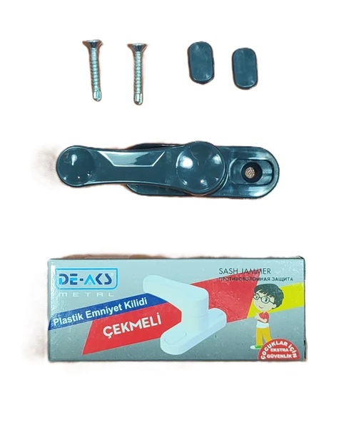 5 Adet Pvc Kapı Pencere Pimapen Çocuk Emniyet Kilidi Hırsız Güvenlik Mandalı Plastik ürün görseli