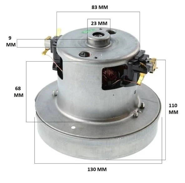 Elektrikli Süpürge Motoru SRV33 Çıkıntılı Taban 1900 W - Resim 2