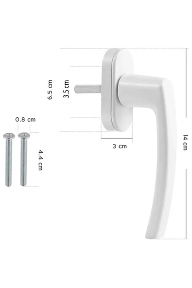 Pvc Pimapen Pencere Kolu Balkon Sürme Kapı Kolu PLASTİK 2 Adet - Resim 6