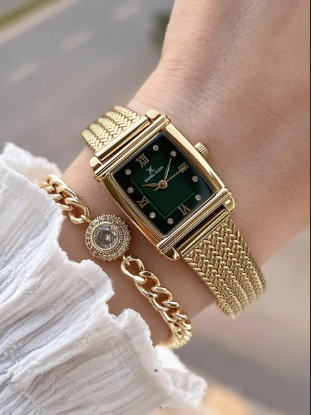 Daniel Klein 2 Yıl Garantili Hasır Kordon 3 Atm Suya Dayanıklı Kadın Kol Saati+Bileklik F.Z.10970.4 ürün görseli