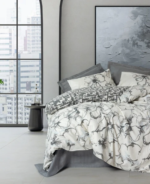 Cotton Box Balance Ranforce Tek Kişilik Nevresim Takımı Hilaris Antrasit ürün görseli