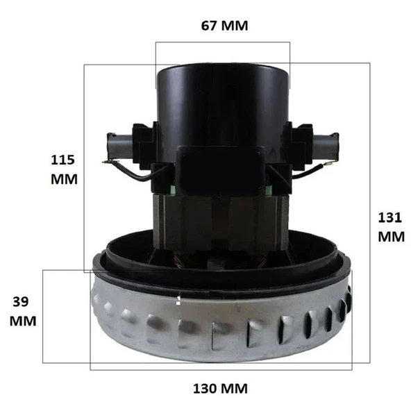 Elektrikli Süpürge Motoru SRV47 Çıkıntılı Taban 1500 W - Resim 3