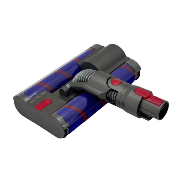 Dyson İle Uyumlu V7, V8, V10, V11, V15 Süpürge Çiftli Yumuşak Rulo Fırçalı Başlık - Resim 2