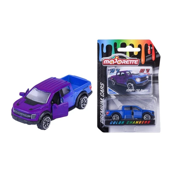 Majorette Color Changers (Renk Değiştiren) Premium Arabalar FORD F-150 RAPTOR ürün görseli 1