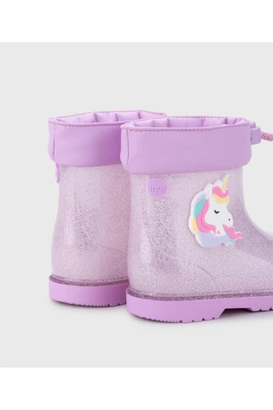 İgor W10339-212 BIMBI UNICORNIO GLITTER Kız Çocuk Bot Lila 21-30 - Resim 4