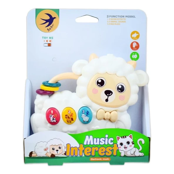 Seher Oyuncak Pilli Müzikli Kuzu Bebek İlk Piyanom 855-201D ürün görseli
